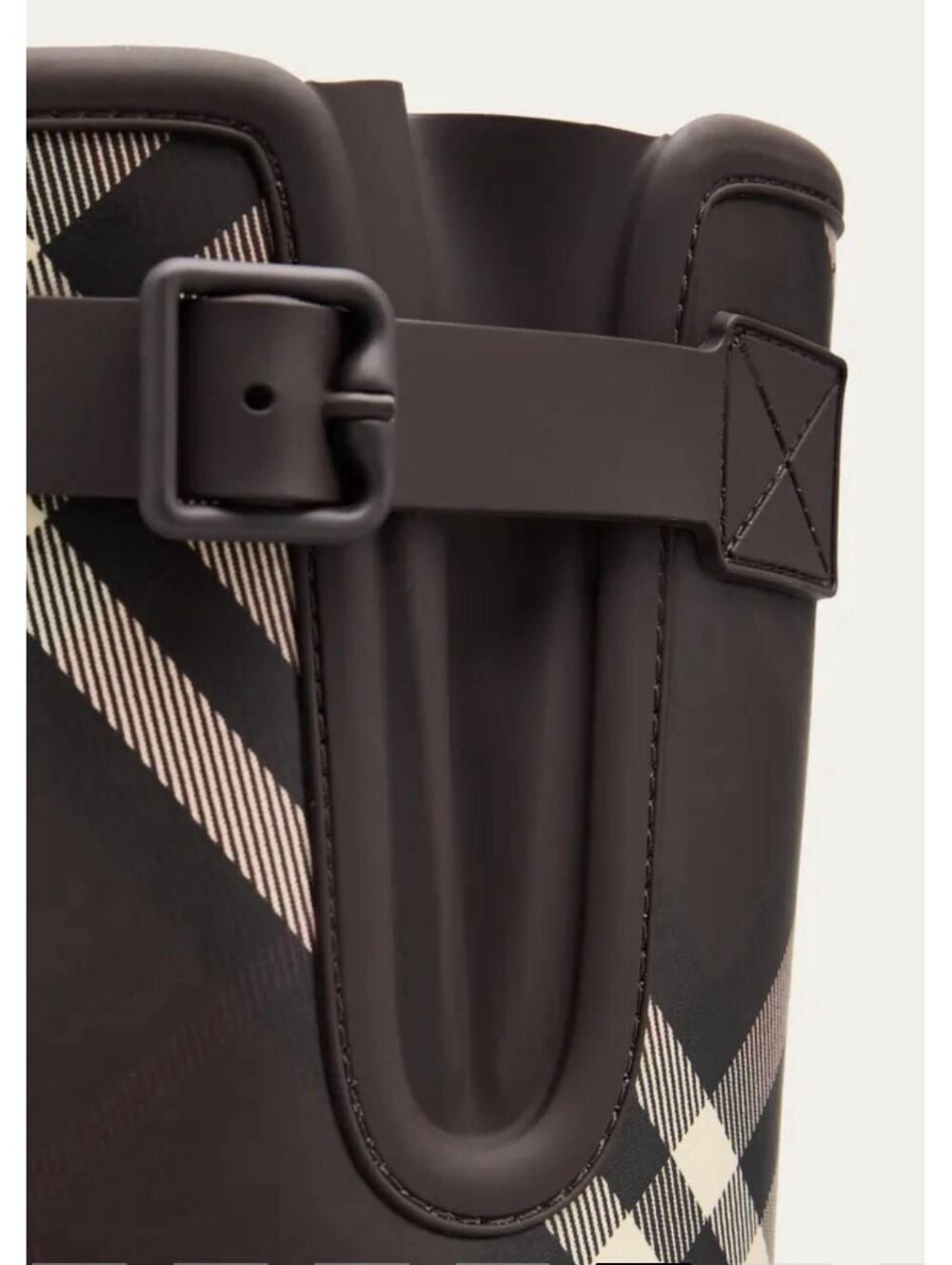 NIB Burberry Womens EU 41 US 11 Fabric Boot With Rubber Galoche Free Shipping - Picture 3 of 6